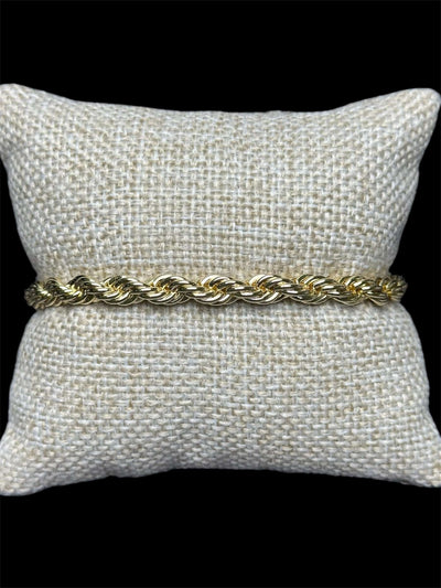 Pulsera Torzal 6 mm Oro Laminado 18 K All In Men Joyeria