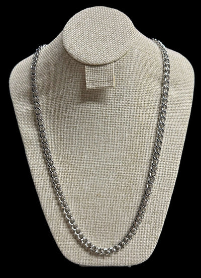 Cadena Cubana Plata Acero Inoxidable All In Men Joyeria