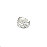 Fashion Irregular Liquid Lava Open Ring Female Ins Trend Cold Style Niche Design Ring Accessories
