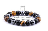 New all-match men's6mm 8mm 10mm tiger's eye obsidian hematite elastic bracelet