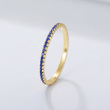 S925 Sterling Silver Colored Zircon Micro-Encrusted Diamond Ins Ring Women's Fashion Temperament Jewelry