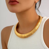 Geometric metal fashion bracelet Bracelet exaggerated snake bone lines African collar