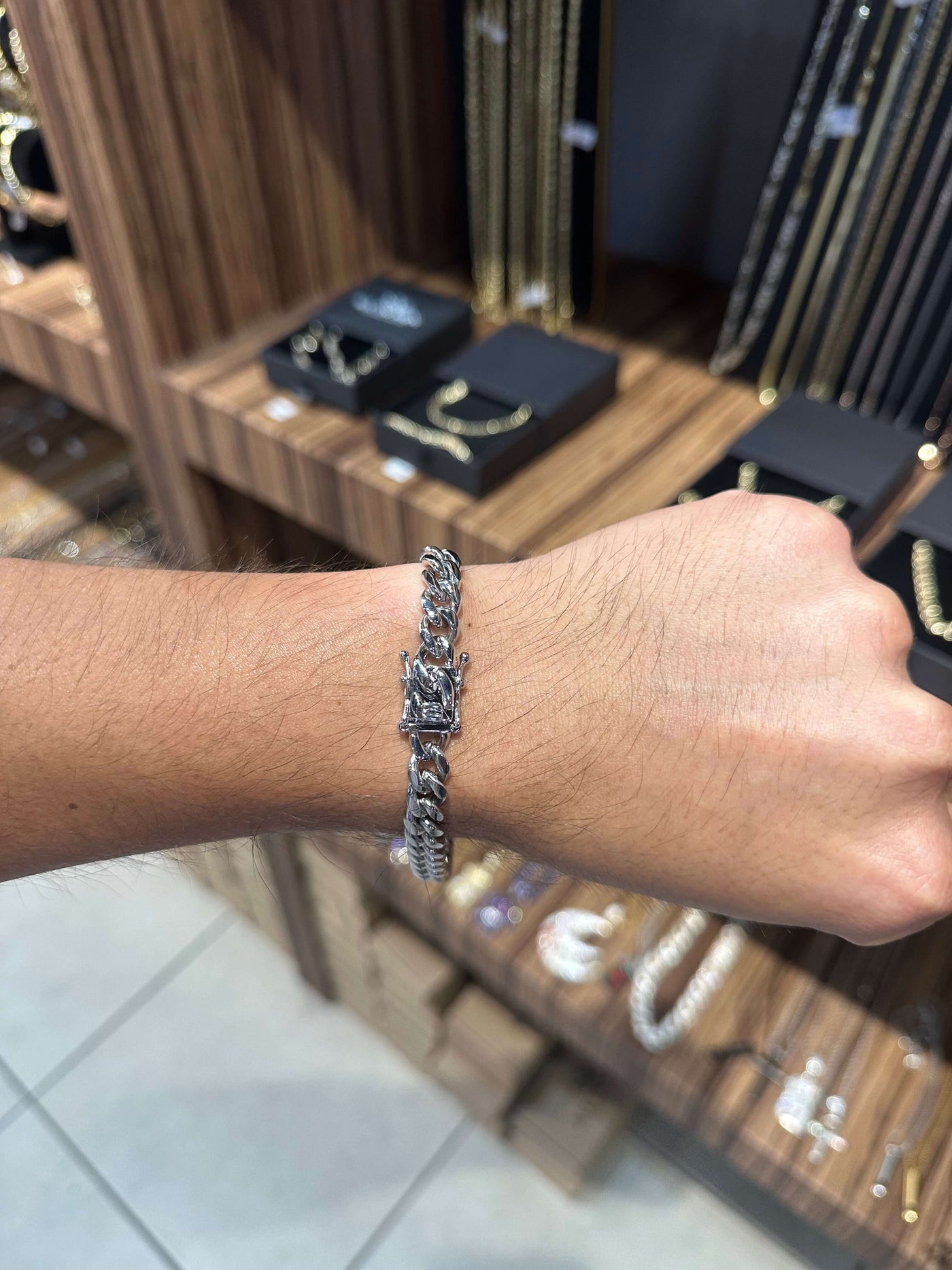 Pulsera Broche de Caja Plata 7 mm All In Men Joyeria