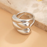 Exaggerated diamond alloy geometric bracelet Bracelet, personalized and simple concave convex ring