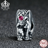 Avelle DIY Beaded Bracelet Accessories S925 Sterling Silver Cute Elephant Diamond Ladies Bracelet Spacer Beads