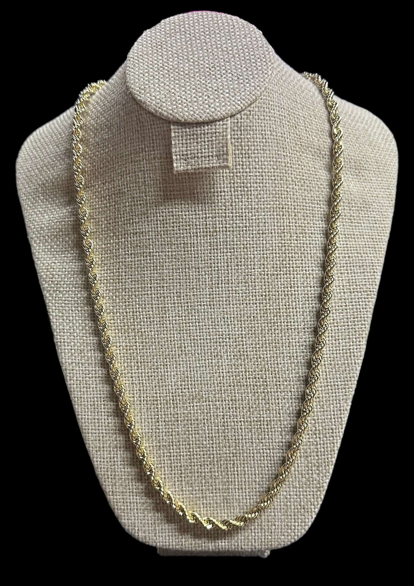 Cadena Torzal 5 mm Oro Laminado 18 K All In Men Joyeria