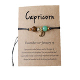 Natural stone beaded tiger eye picture stone bracelet zodiac bracelet