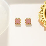 13mm double-sided clover set necklace bracelet women's set