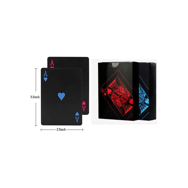 Set 2 Barajas Poker Negras Diversiones Bago