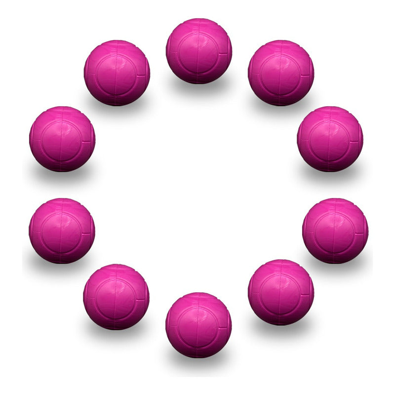 10 Pelotas de Futbolito Balón Rosa Diversiones Bago