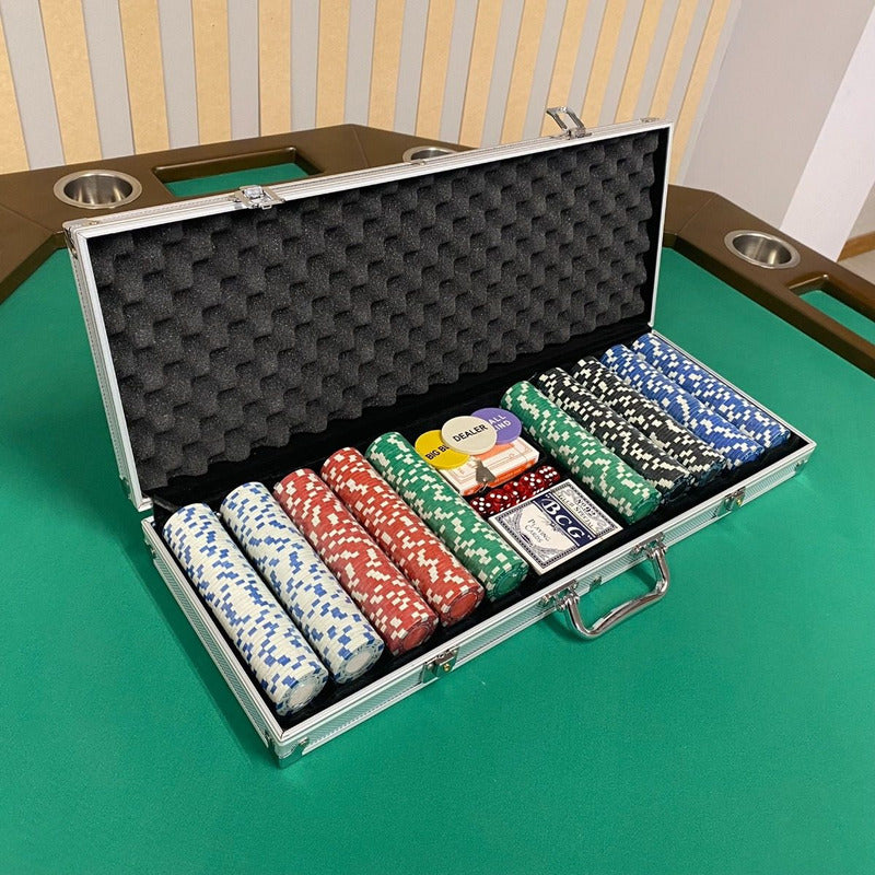 Maletin de 500 Fichas de Poker Diversiones Bago