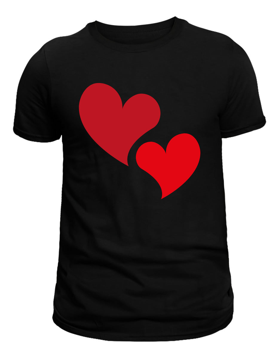 Playera Negra Mujer – Corazón Doble | Romántico | Minimalismo Urbano Ajolotástico