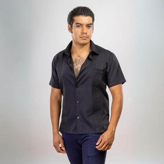 Camisa Guayabera Negra