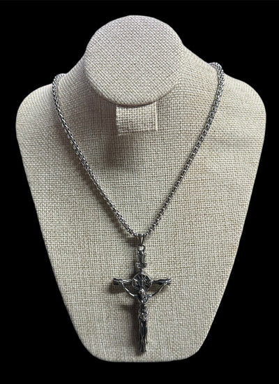 Cadena Cruz Plata INRI 7 cm All In Men Joyeria