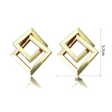 New Trendy Fashion Cool Air Alloy Texture Japanese And Korean Simple Personality Geometric Figure Punk Earrings