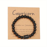 Natural stone beaded tiger eye picture stone bracelet zodiac bracelet