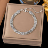 Stainless steel woven bracelet made of titanium steel