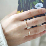 New European and American Popular Jewelry Creative Simple Fashion Zircon Ring for Women
