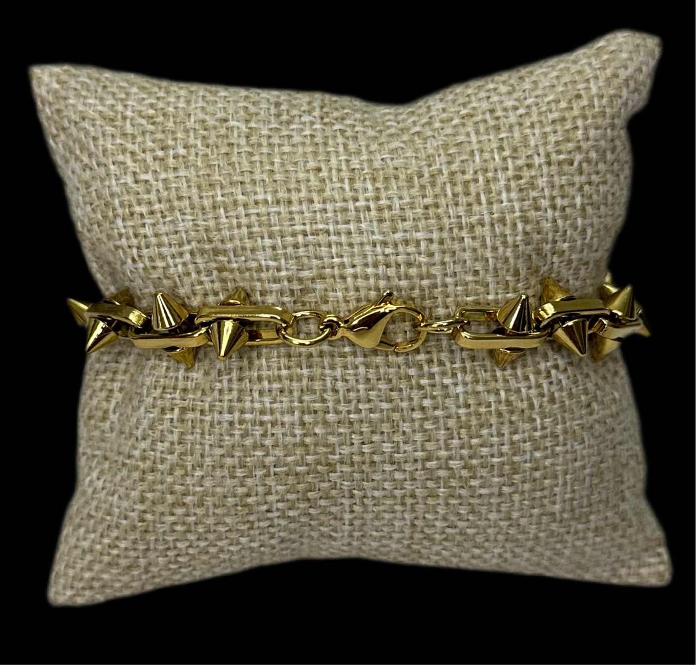 Pulsera Picos Acero Dorada All In Men Joyeria