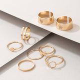 Star Love Ring Set Geometric Butterfly Ring Set of Eight