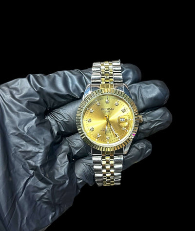 Reloj Tipo Rlx Combinado Dorado All In Men Joyeria