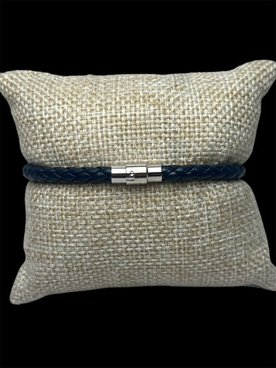 Pulsera Azul Cuero All In Men Joyeria