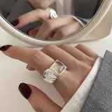 French Retro Irregular Metal Open Ring Female Korean Personality Simple And Versatile Temperament Fashion Ring
