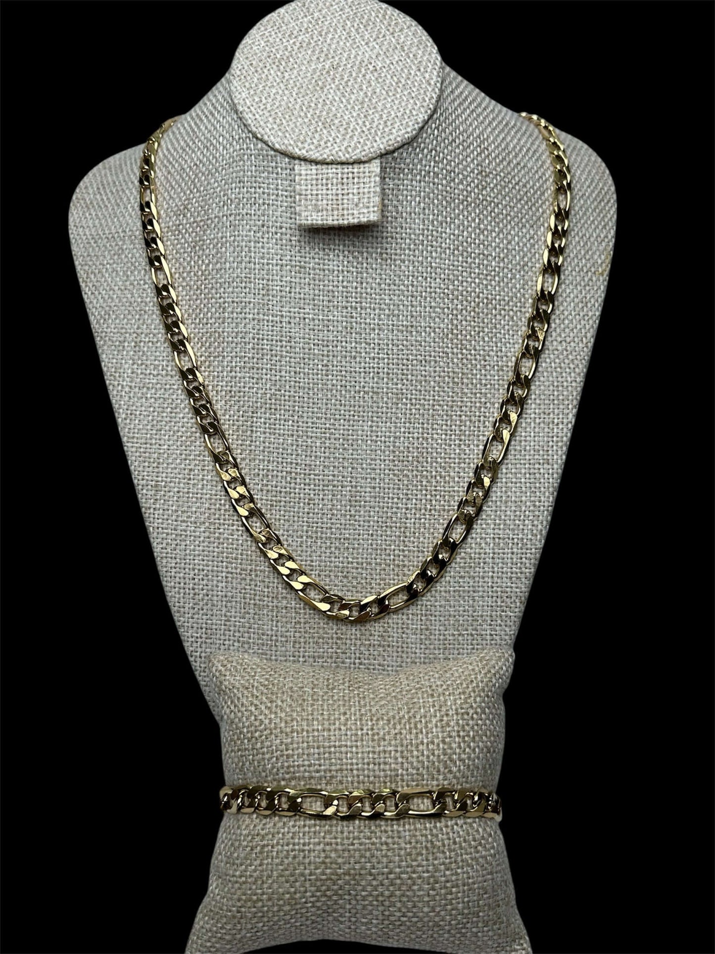 Set Dorado Tipo Crtr Plano 6 mm All In Men Joyeria