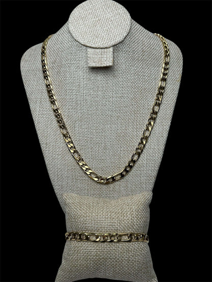 Set Dorado Tipo Crtr Plano 6 mm All In Men Joyeria