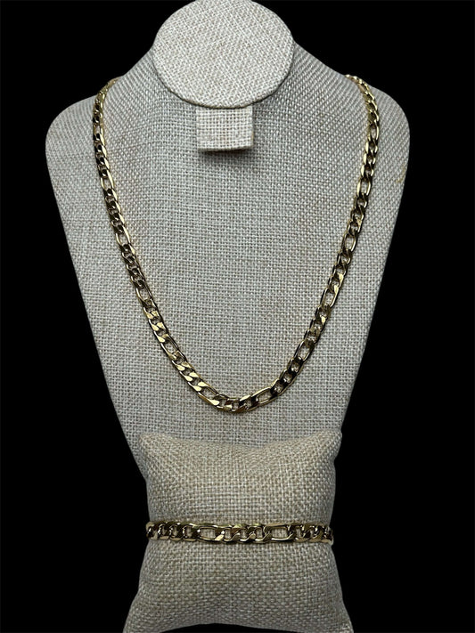 Set Dorado Tipo Crtr Plano 6 mm All In Men Joyeria