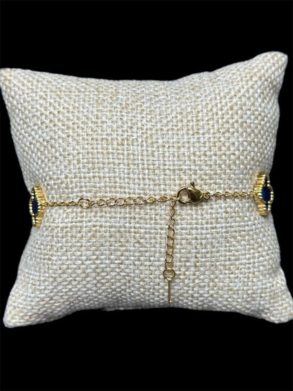 Pulsera VC Azul Dorada Acero Inoxidable All In Men Joyeria