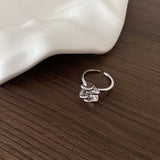 Minority Design Irregular Twisted Metal Open Ring Set Female Korean Personality Simple And Versatile Temperament Ring
