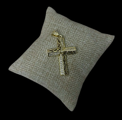 Dije Cruz 4 cm Oro Laminado 18 K All In Men Joyeria