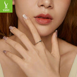Yinziyun new minimalist plain silver cross opening ring, fashionable and versatile, three-dimensional s925 pure silver ring