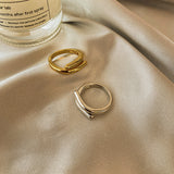 Creative versatile metal texture ring, retro hip-hop internet celebrity accessory, exquisite open mouth girl ring