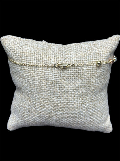 Pulsera Rosario Cruz 4 mm Oro Laminado 18 K All In Men Joyeria