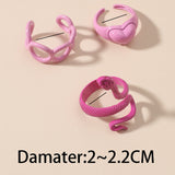 Metal Snake Ring Set Ins Style Creative Fashion Geometric Ring Niche Design Jewelry Women