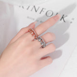 Rotating Ring Female Fashion Personality Ins Trendy Japanese Fashion Bounce Di Finger Rotating Ring