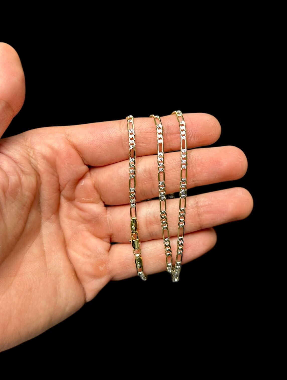 Cadena Crtr Combinada 2 mm Oro Laminado 18 K All In Men Joyeria