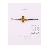 Fashion Handmade Braided Rope Bracelet Never Fade Gold Color Charm Bracelet for Women Adjustable Rope Resin Charm Jewelry