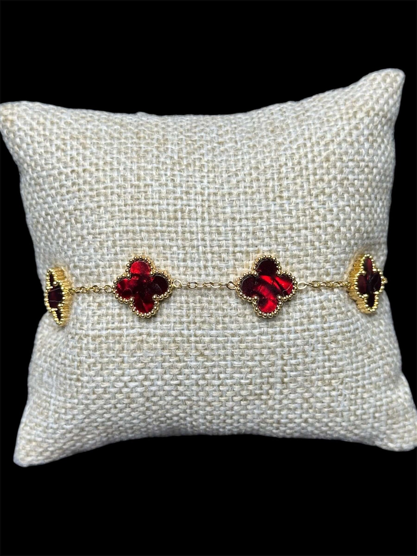 Pulsera VC Roja Dorada Acero Inoxidable All In Men Joyeria