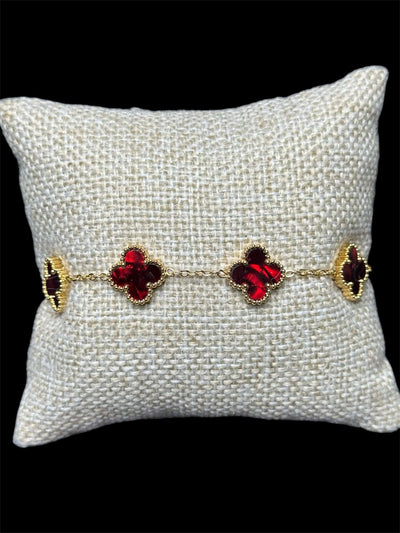 Pulsera VC Roja Dorada Acero Inoxidable All In Men Joyeria