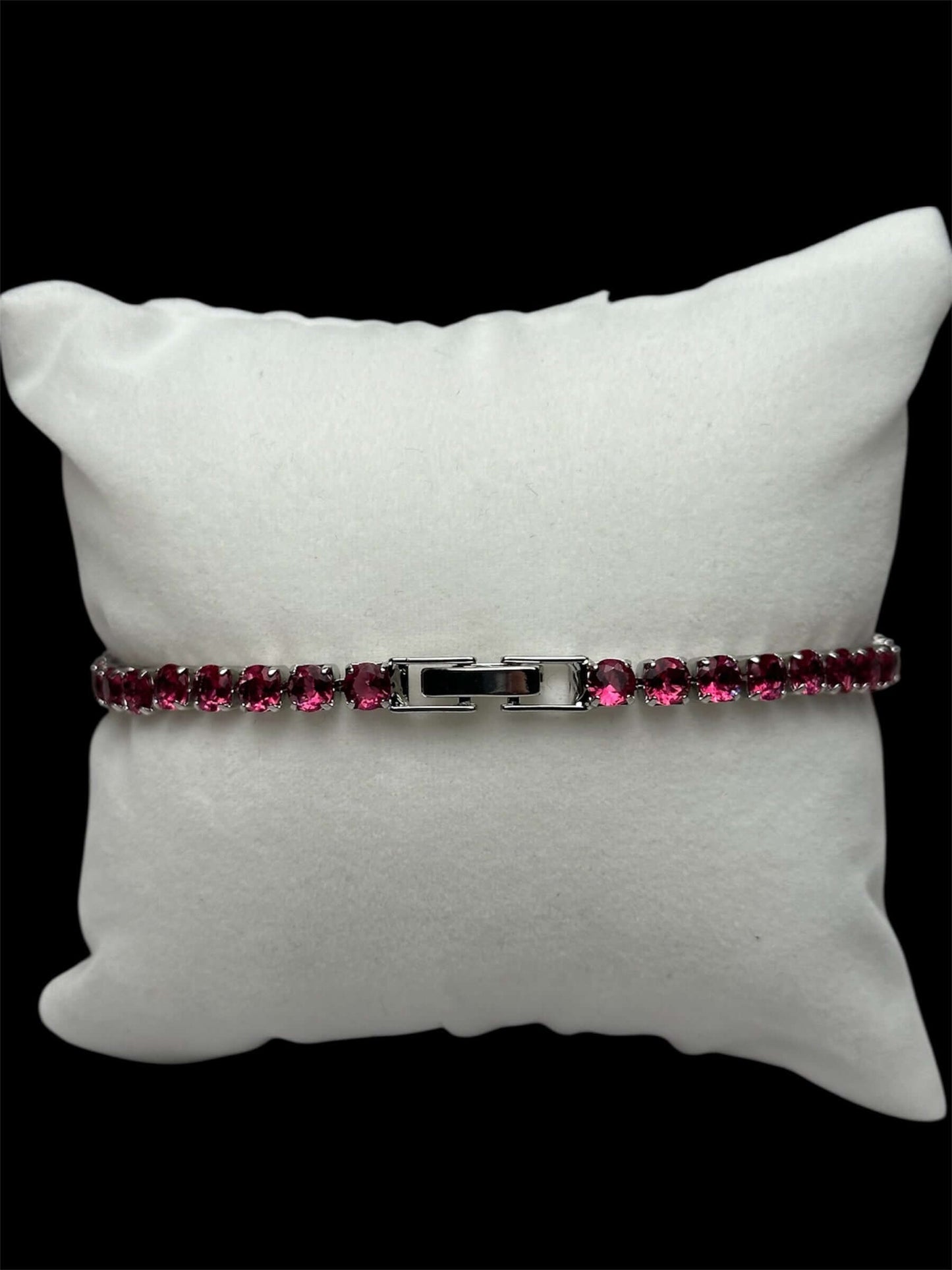 Pulsera Tenis 3 mm Plata Morada All In Men Joyeria