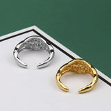 Foxanry Ins Fashion 925 Stamp Finger Rings for Women Couples France Gold Plated Elegant Wedding Bride Jewelry Gifts