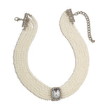 Retro Baroque court style, light luxury, elegant, multi-layered layered necklace with inlaid diamonds