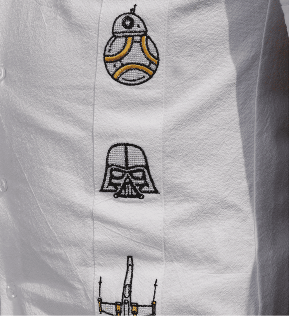 Camisa Guayabera Galáctica Manga Larga LeMaan Tienda de Moda Artesanal