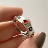 Flower Diamond Ring Anime Jewelry Cartoon Castle Ring Simple Adjustable Opening