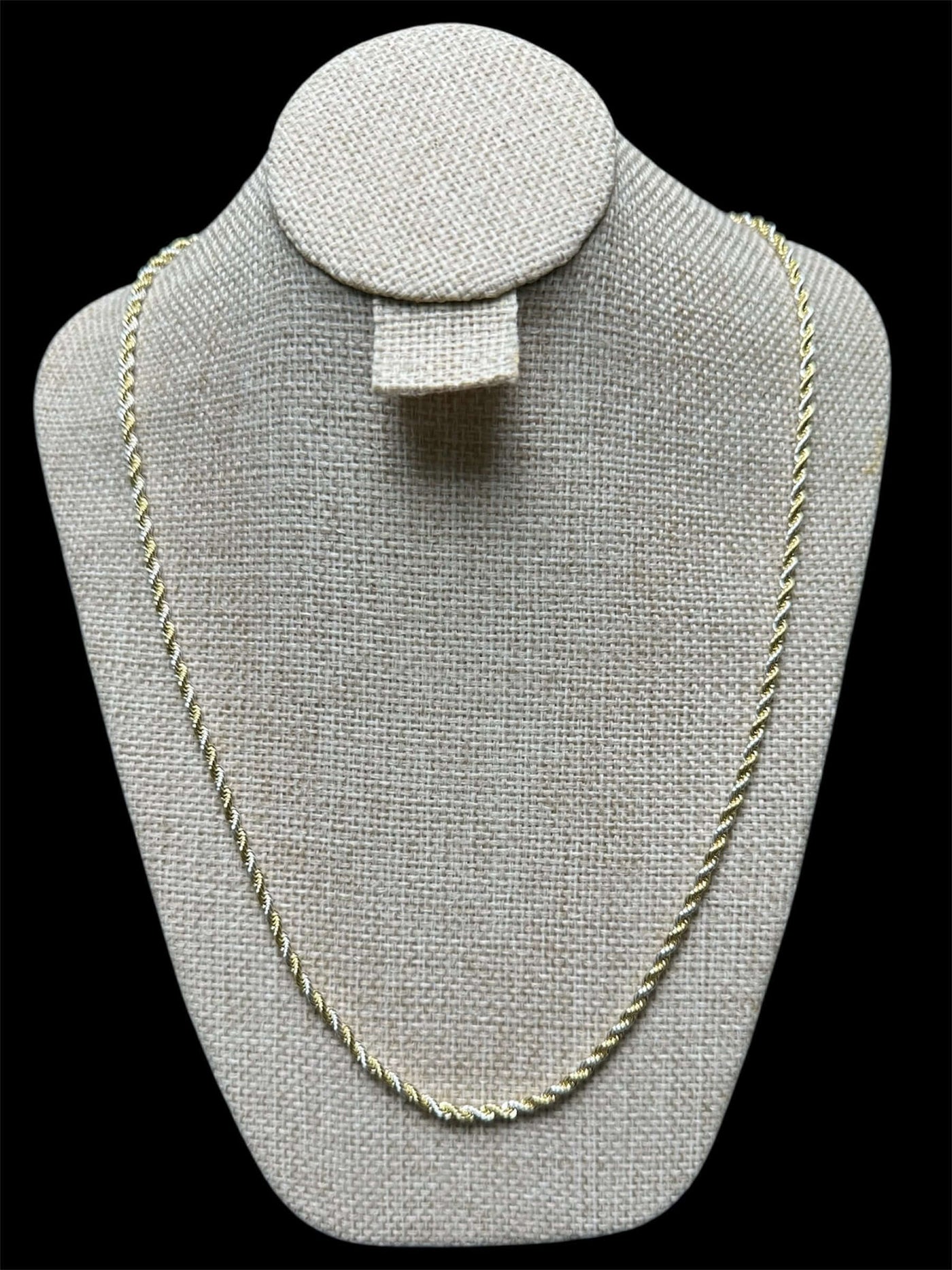 Cadena Torzal Combinada Oro Laminado 3 mm All In Men Joyeria