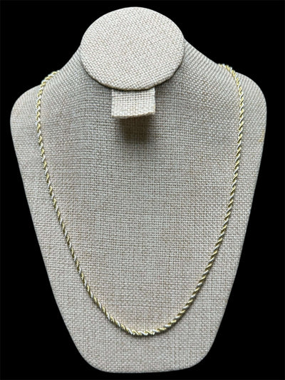 Cadena Torzal Combinada Oro Laminado 3 mm All In Men Joyeria