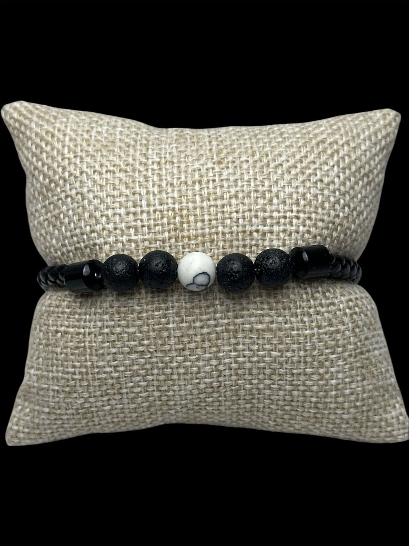 Pulsera Piedra Volcan Blanco All In Men Joyeria